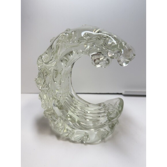 Dynasty Gallery Clear Curling Ocean Mega Wave Sculpture Rare - Picture 2 of 9